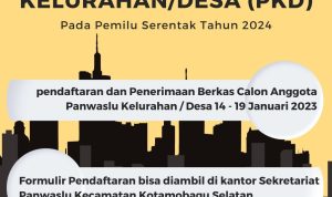 Panwascam Kotamobagu Selatan Umumkan Nama-nama Calon PKD Yang Lolos Seleksi Administrasi